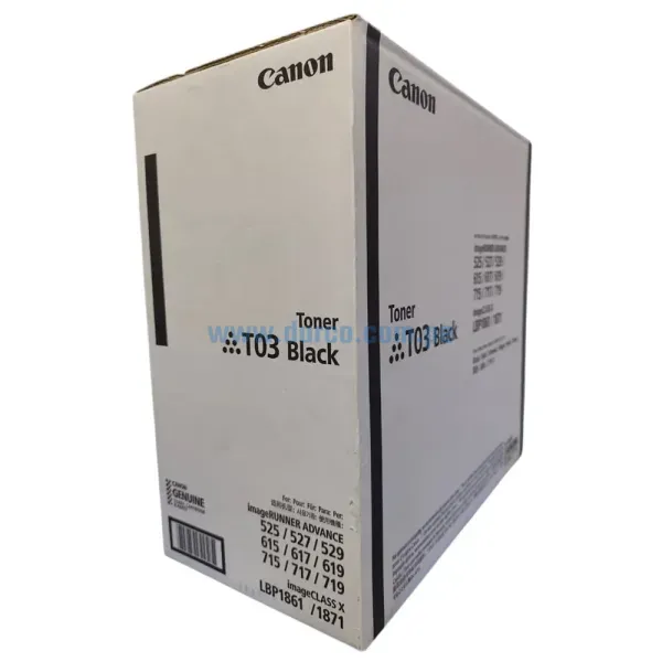 Toner Canon T03 Negro, Para Impresoras ADV DX527i / DX529i / DX615i, Capacidad De Impresión 51.500 Paginas. Envíos a Nivel Nacional