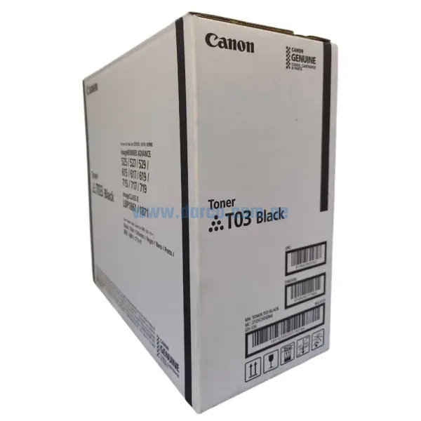 Toner Canon T03 Negro, Para Impresoras ADV DX527i / DX529i / DX615i, Capacidad De Impresión 51.500 Paginas. Envíos a Nivel Nacional