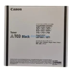 Toner Canon T03 Negro, Para Impresoras ADV DX527i / DX529i / DX615i, Capacidad De Impresión 51.500 Paginas. Envíos a Nivel Nacional
