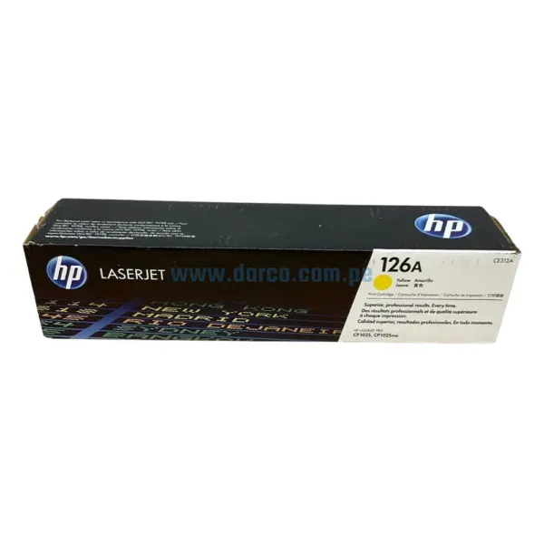 Toner Hp CE312A 126A Amarillo, Para Impresoras Hp LaserJet MFP CP1025nw, M175nw, M175a, M275, CP1020 Rendimiento De 1,000 Paginas