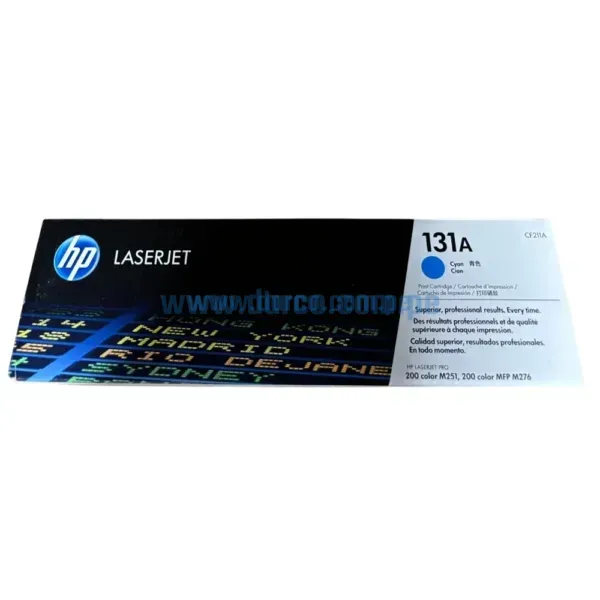 Toner Hp CF211A (131A) Cyan, Para Impresoras Hp LaserJet Pro 200 color M251, M251n, M251nw, MFP M276, M276n, M276nw, 1.8k