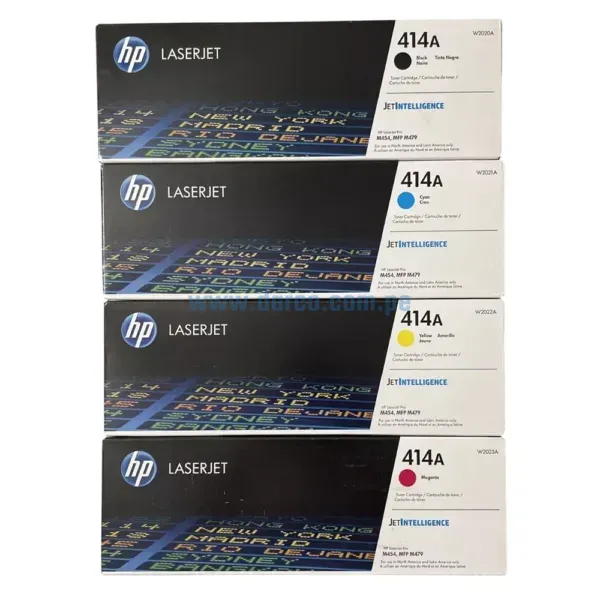 Toner Hp LaserJet MFP M479, M454, M455 (414A) Para Impresoras Hp LaserJet Enterprise Pro M454dw / MFP M479fdn / M479dw / M479fdw