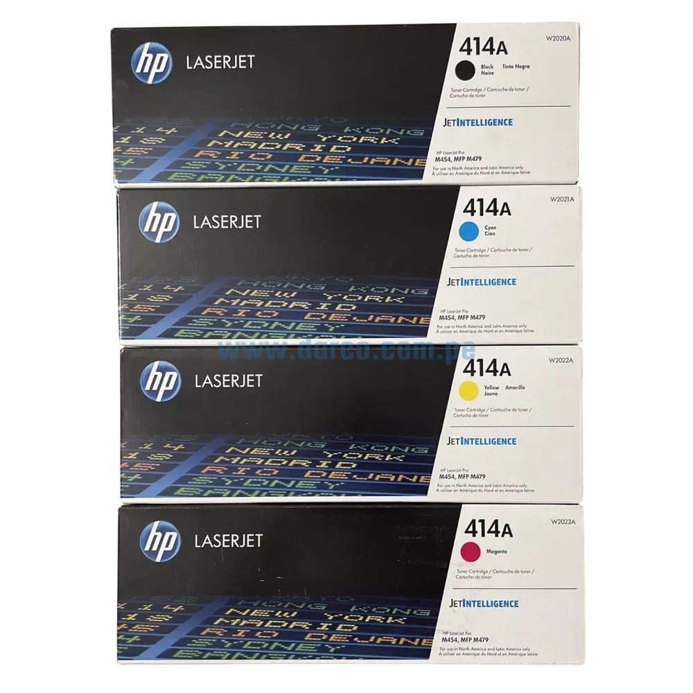 Toner Hp LaserJet MFP M479, M454, M455 (414A) Para Impresoras Hp LaserJet Enterprise Pro M454dw / MFP M479fdn / M479dw / M479fdw