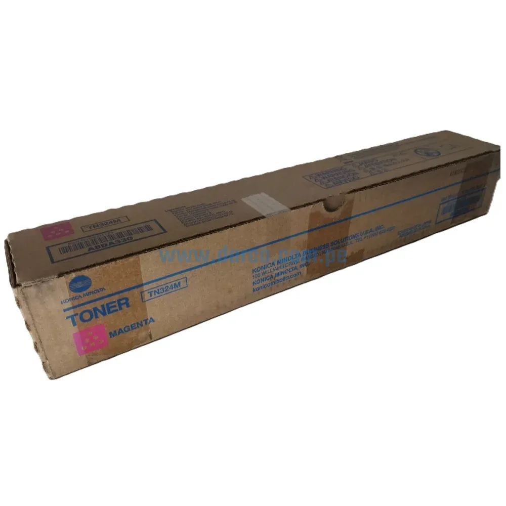 Toner Konica Minolta TN-324m A8DA39A Magenta, Para Impresora Fotocopiadora Konica Minolta Bizhub C368, C258, C308 Rendimiento 26K