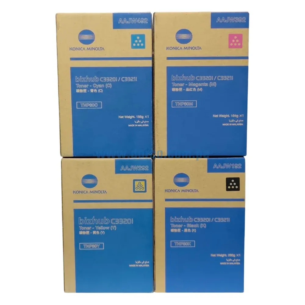 Kit De Toner Konica Minolta TNP80, Para Impresora Fotocopiadora Konica Minolta Bizhub C3320i, C3321i Envios a Nivel Nacional