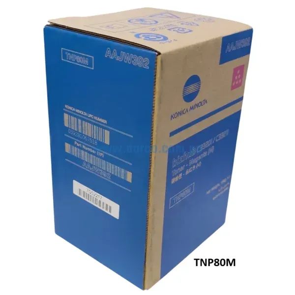 Toner Konica Minolta TNP80M AAJW392 Magenta, Para Impresora Fotocopiadora Konica Minolta Bizhub C3320i, C3321i Rendimiento 9.000 Paginas