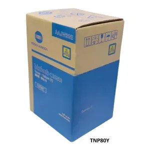 Toner Konica Minolta TNP80Y AAJW292 Amarillo, Para Impresora Fotocopiadora Konica Minolta Bizhub C3320i, C3321i Rendimiento 9.000 Paginas