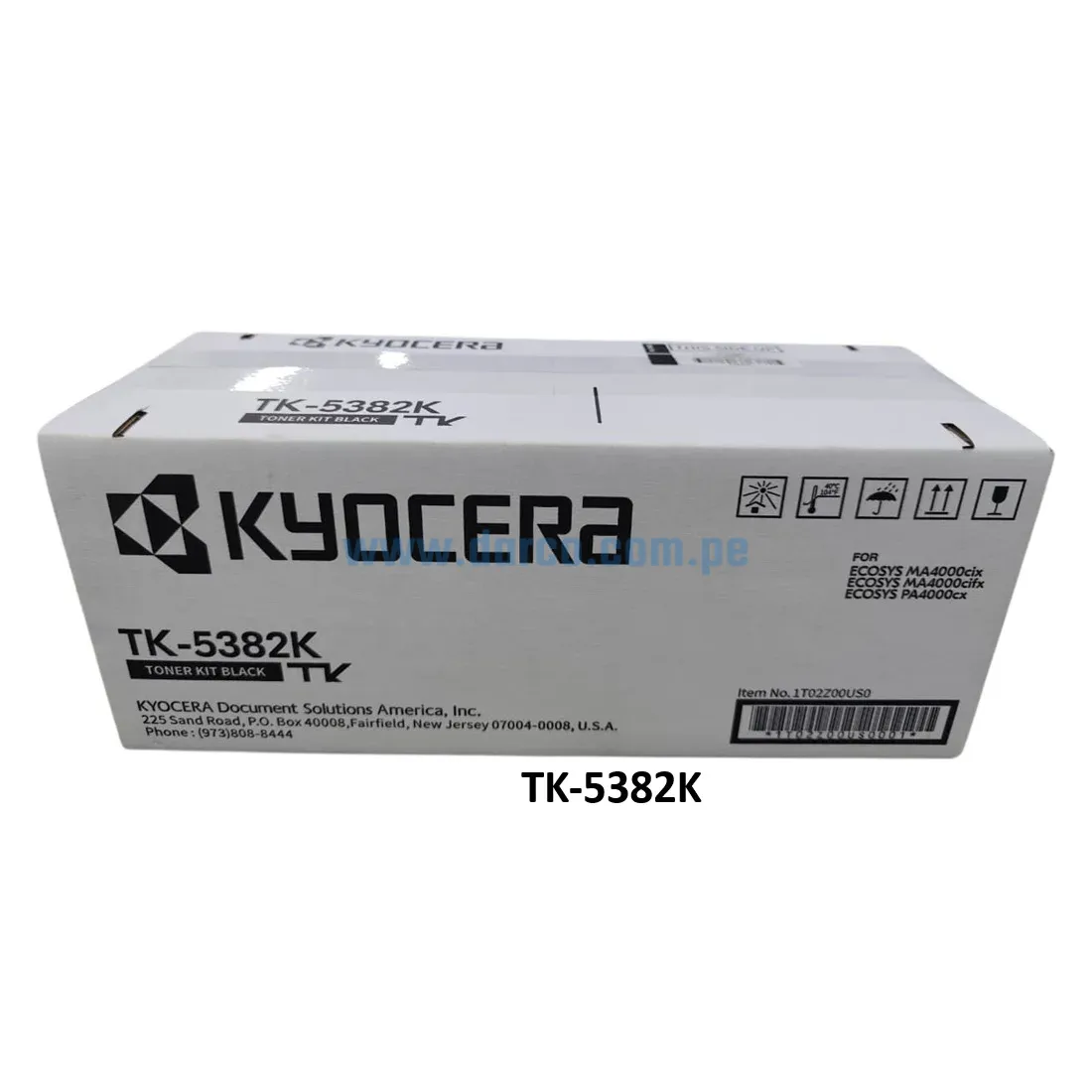 Toner Kyocera TK-5382K Black. Para Impresoras Kyocera For Ecosys MA4000cix, MA4000cifx, PA4000cx Rendimiento 13.000 Páginas.