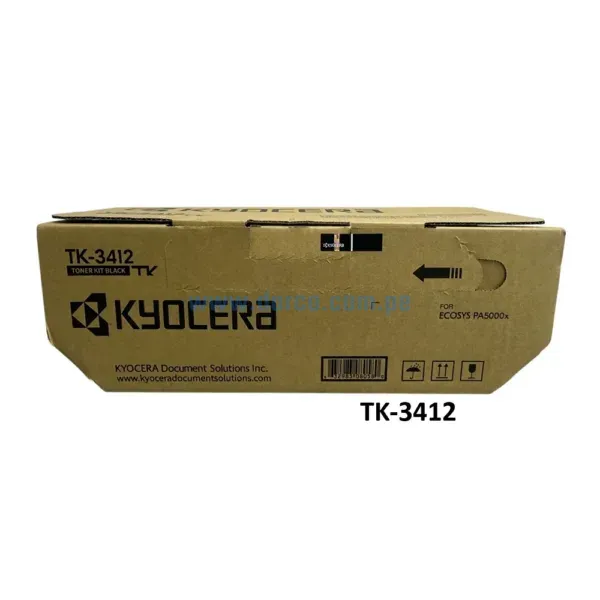 Toner Kyocera TK-3412 Black, Para Impresoras Kyocera Ecosys MA6000ifx | MA5500ifx | PA6000x | PA5000x, Con Rendimiento De 15.500 Páginas.