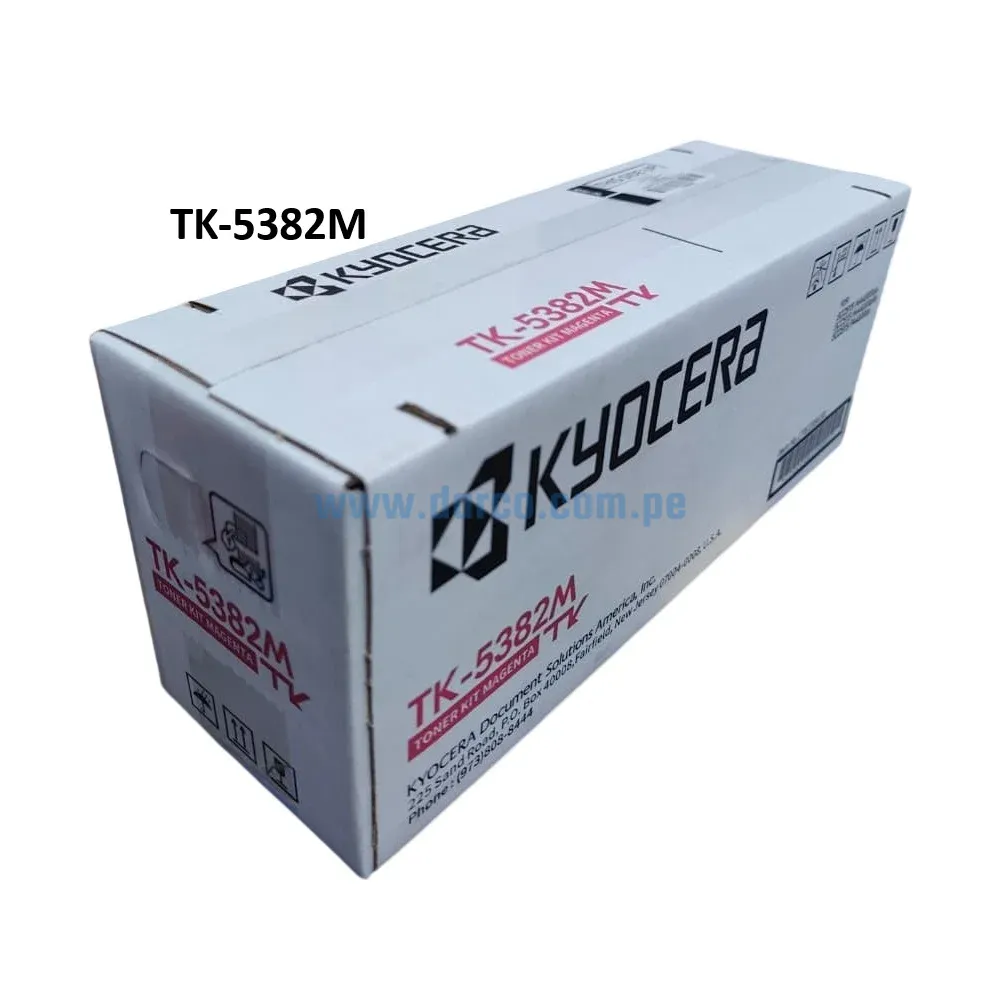 Toner Kyocera TK-5382M Magenta Para Impresoras Kyocera For Ecosys MA4000cix, MA4000cifx, PA4000cx Rendimiento 10.000 Páginas.
