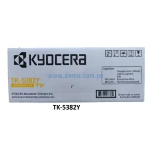 Toner Kyocera TK-5382Y Amarillo Para Impresoras Kyocera For Ecosys MA4000cix, MA4000cifx, PA4000cx Rendimiento 10.000 Páginas.
