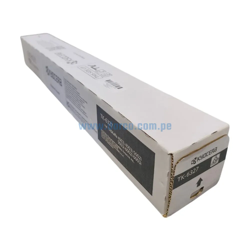 Toner Kyocera TK-6327 Black. Para Impresoras Kyocera TASKalfa 4002i, 4003i, 5002i, 5003i, 6002i, 6003i Rendimiento 35.000 Páginas.