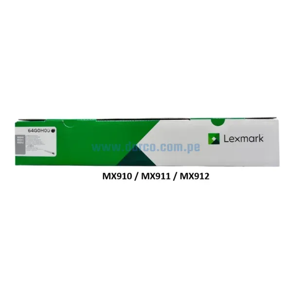 Cartucho De Toner Lexmark 64G0H00 Negro, Para impresoras Lexmark MX910 / MX911 / MX912 32,500 Paginas. Envíos a Nivel Nacional.