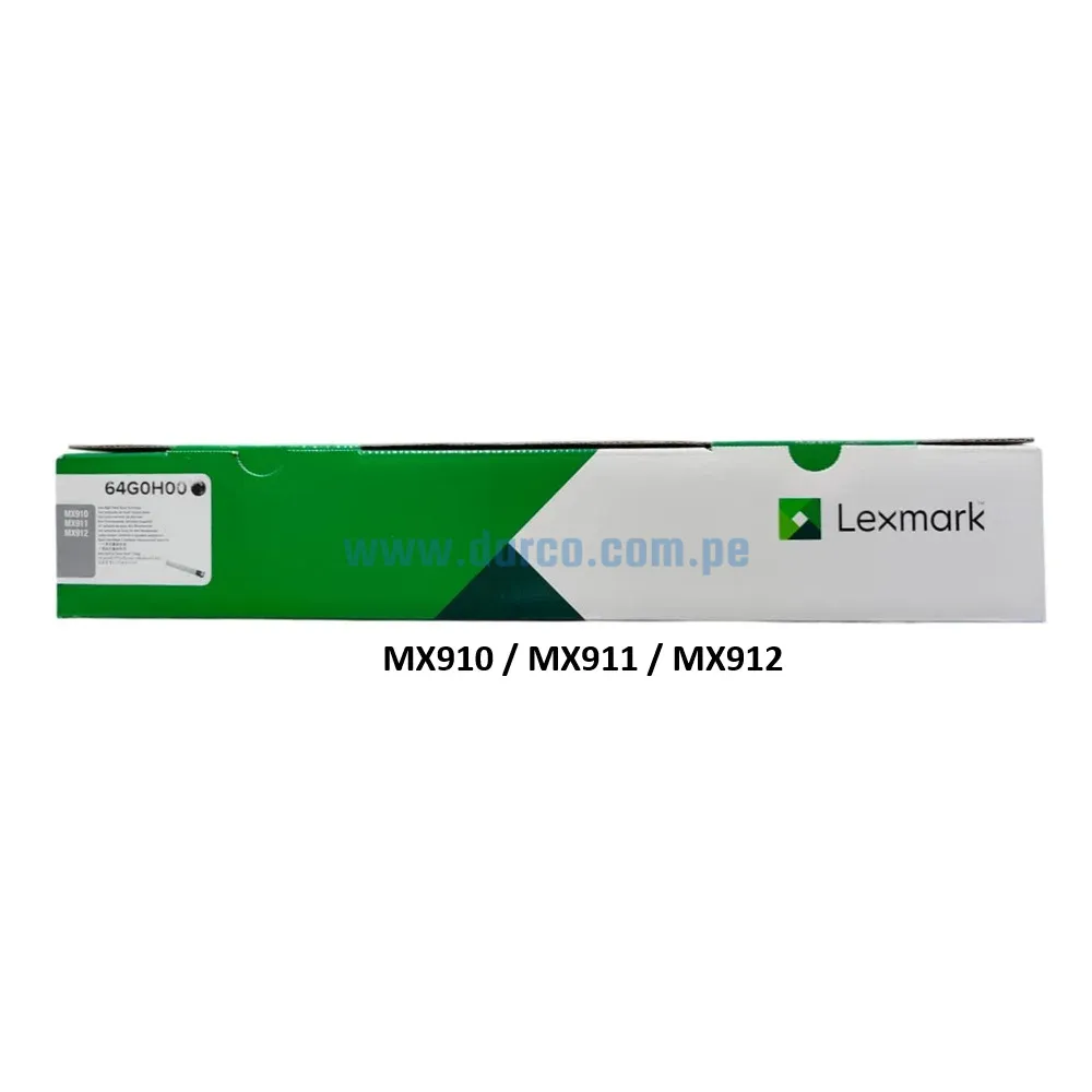 Cartucho De Toner Lexmark 64G0H00 Negro, Para impresoras Lexmark MX910 / MX911 / MX912 32,500 Paginas. Envíos a Nivel Nacional.