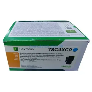 Cartucho De Toner Lexmark 78C4XC0 Cyan, Para impresoras Lexmark CX622ade, CS421dn, CS521dn, CX625, CX522ade, CS622de, CX421, 5k