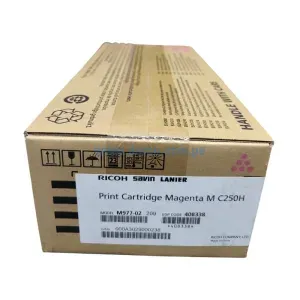Toner Ricoh 408338 M C250H Magenta, Para Impresoras Ricoh M C250FW, C250FWB, C251FW, P C301W, C311W Rendimineto De 6,300 Paginas