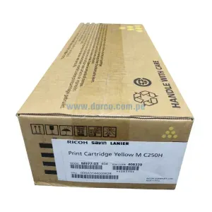Toner Ricoh 408339 M C250H Amarillo, Para Impresoras Ricoh M C250FW, C250FWB, C251FW, P C301W, C311W Rendimineto De 6,300 Paginas