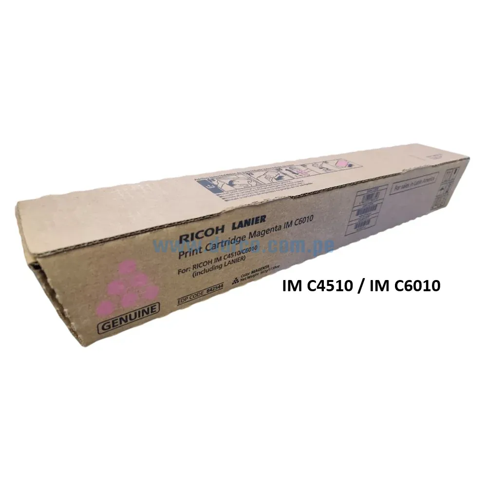 Toner Ricoh IM C4510 / IM C6010 (842544) Magenta🔴, Para Impresoras Ricoh IM C4510 / IM C6010 Alto Rendimiento De 28.000 Paginas.