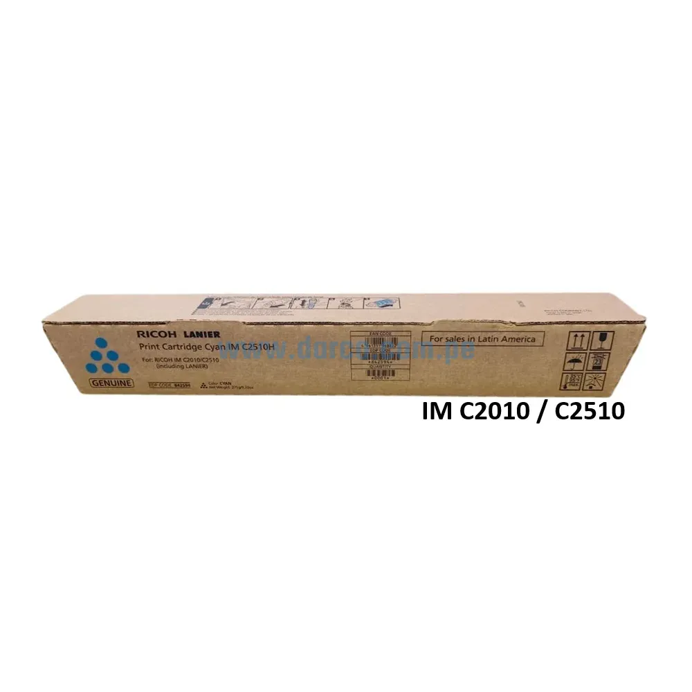 Toner Ricoh IM C2010 / C2510 (842594) Cyan, Para Impresoras Ricoh IM C2010, IM C2510 Rendimineto De 18.000 Paginas. Envios a Nivel Nacional