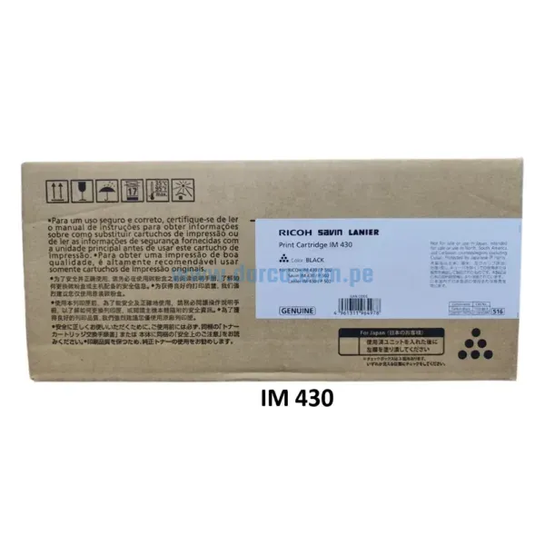 Toner Ricoh IM 430 (419078) Negro, Para Impresoras Ricoh IM 430, IM 430F, P 502 Rendimiento De 6.000 Paginas. Envios a Nivel Nacional