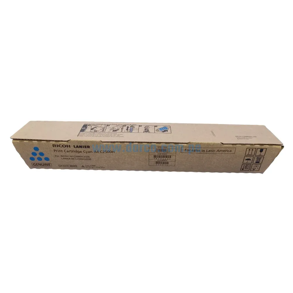 Toner Ricoh IM C2000 / C2500 (842445) Cyan, Para Impresoras Ricoh IM C2000, IM C2500 Rendimineto De 10.500 Paginas. Envios a Nivel Nacional
