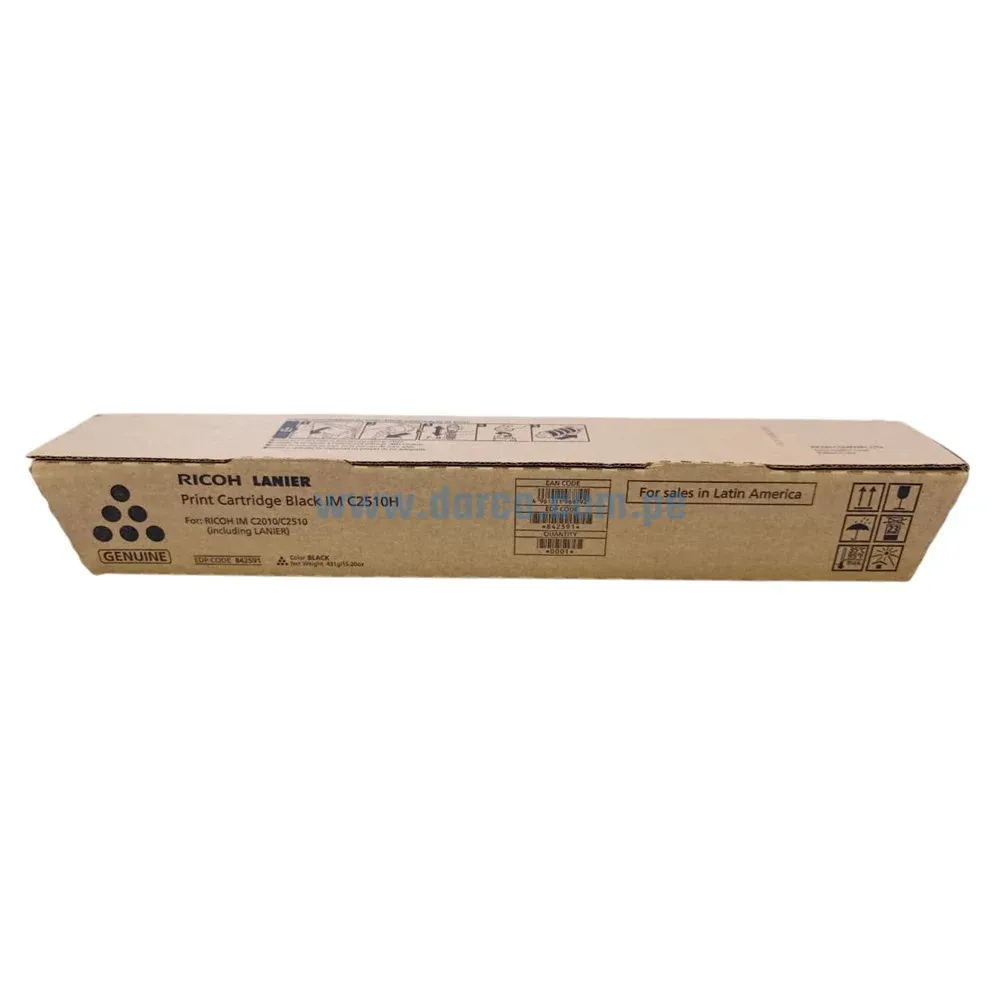 Toner Ricoh IM C2010 / C2510 (842591) Negro, Para Impresoras Ricoh IM C2010, IM C2510 Rendimineto De 30.000 Paginas. Envios a Nivel Nacional