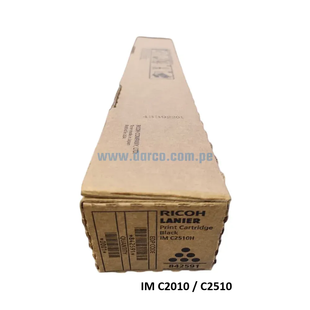 Toner Ricoh IM C2010 / C2510 (842591) Negro, Para Impresoras Ricoh IM C2010, IM C2510 Rendimineto De 30.000 Paginas. Envios a Nivel Nacional