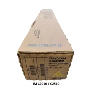 Toner Ricoh IM C2010 / C2510 (842592) Amarillo, Para Impresoras Ricoh IM C2010, IM C2510 Rendimineto De 18.000 Paginas. Envios a Nivel Nacional