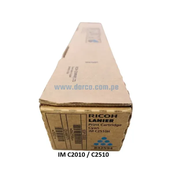 Toner Ricoh IM C2010 / C2510 (842594) Cyan, Para Impresoras Ricoh IM C2010, IM C2510 Rendimineto De 18.000 Paginas. Envios a Nivel Nacional