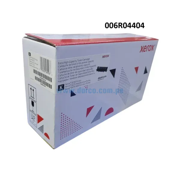 Cartucho De Toner Xerox 006R04404 Black, Para impresoras Xerox Multifincion B230, B225, B235, Alta Capacidad 6,000 Páginas.