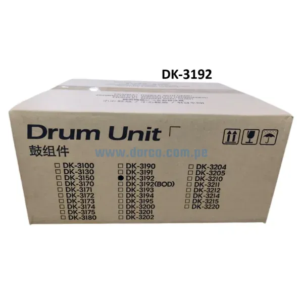 unidad-de-imagen-kyocera-dk-3192-ecosys-p3060dn-m3655idn-p3155dn-drum-original Unidad De Imagen Kyocera DK-3192, Para impresoras Kyocera Ecosys M3655idn, P3060dn, P3155dn, Rendimiento 500,000 Paginas